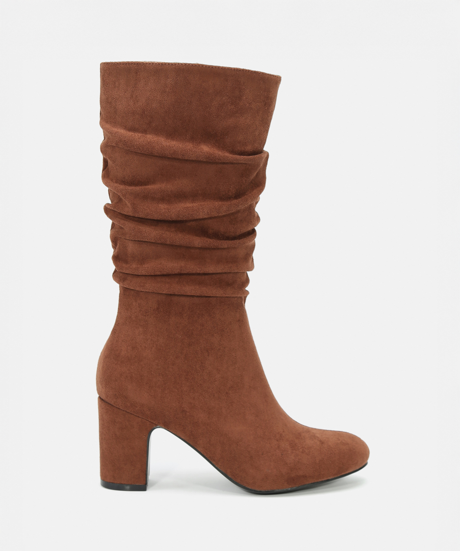 Botas tacón media caña slouchy image number null